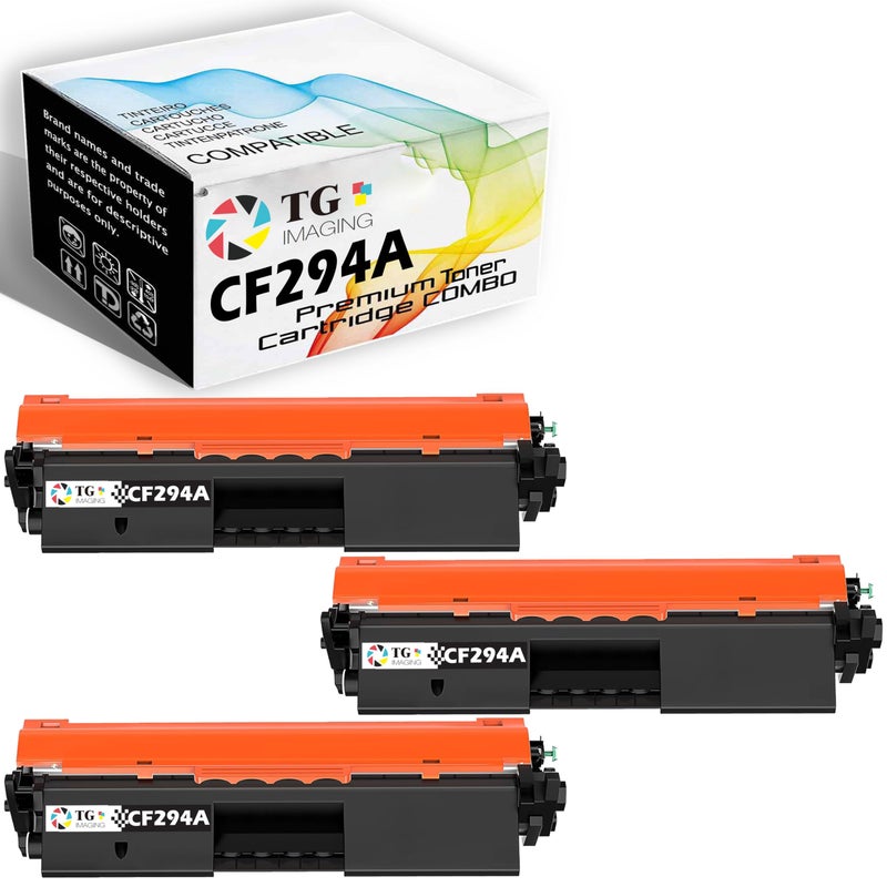 TG Imaging Compatible Toner Cartridge Replacement for HP 94A Toner CF294A 294A 94X for Pro M118 M118dw MFP M148 M148dw MFP M148fdw MFP M149 M149fdw Printer (Black,3-Pack,1,200 Pages Each) - Image 1